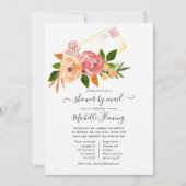 Waterverf Wildflower Spring Baby shower door Mail Kaart (Voorkant)