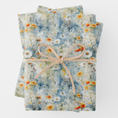 Waterverf Wildflower Spring Meadow Inpakpapier Vel (In situ)