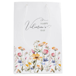 Waterverf Wildflower Spring Meadow Valentijnsdag Medium Cadeauzakje