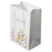 Waterverf Wildflower Spring Meadow Valentijnsdag Medium Cadeauzakje (Achterkant Gekanteld)