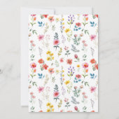 Waterverf Wildflower Spring Summer Arch Wedding Kaart (Achterkant)