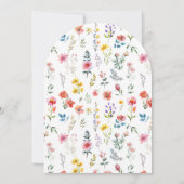 Waterverf Wildflower Spring Summer Arch Wedding Kaart (Achterkant)
