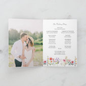 Waterverf Wildflower Spring Summer Arch Wedding Programma (Binnen)