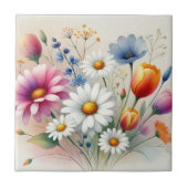 Waterverf Wildflower Spring & Summer Decor Tegeltje (Voorkant)