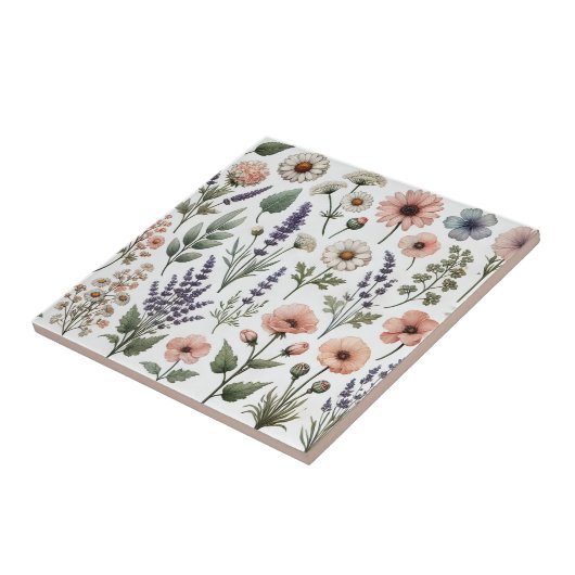 Waterverf Wildflower Spring & Summer Decor Tegeltje (Zijkant)