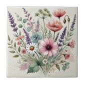 Waterverf Wildflower Spring & Summer Decor Tegeltje (Voorkant)