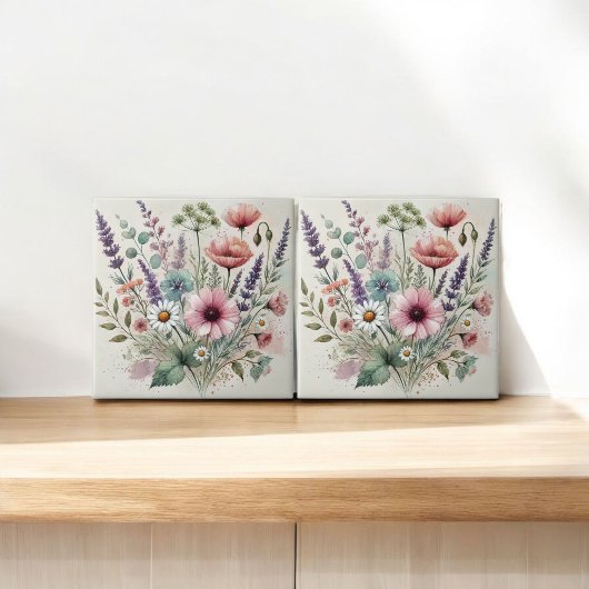 Waterverf Wildflower Spring & Summer Decor Tegeltje
