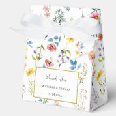 Waterverf Wildflower Spring Summer Wedding Bedankdoosjes (Voorkant)