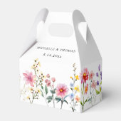 Waterverf Wildflower Spring Summer Wedding Bedankdoosjes (Voorkant Zijde)