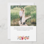 Waterverf Wildflower Spring Summer Wedding Bedankkaart (Achterkant)