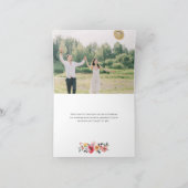 Waterverf Wildflower Spring Summer Wedding Bedankkaart (Binnen)