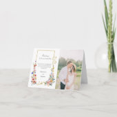 Waterverf Wildflower Spring Summer Wedding Bedankkaart (Voorkant)