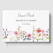 Waterverf Wildflower Spring Summer Wedding Gastenboek (Voorkant)