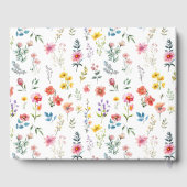 Waterverf Wildflower Spring Summer Wedding Gastenboek (Achterkant)