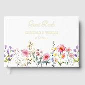 Waterverf Wildflower Spring Summer Wedding Gastenboek (Voorkant)