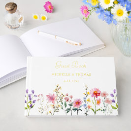 Waterverf Wildflower Spring Summer Wedding Gastenboek
