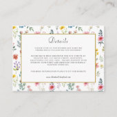Waterverf Wildflower Spring Summer Wedding Informatiekaartje (Voorkant)