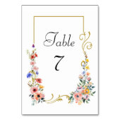 Waterverf Wildflower Spring Summer Wedding Kaart (Achterkant)