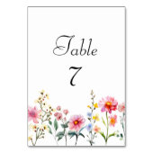 Waterverf Wildflower Spring Summer Wedding Kaart (Voorkant)