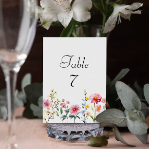 Waterverf Wildflower Spring Summer Wedding Kaart