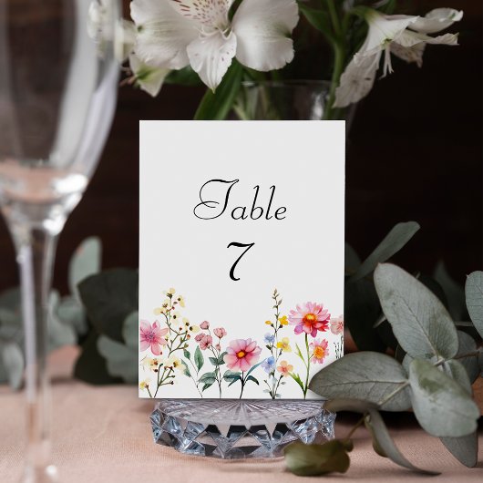 Waterverf Wildflower Spring Summer Wedding Kaart