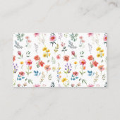 Waterverf Wildflower Spring Summer Wedding Plaatskaartje (Achterkant)