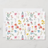Waterverf Wildflower Spring Summer Wedding Save The Date (Achterkant)