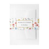 Waterverf Wildflower Spring Summer Wedding Uitnodigingen Wikkel (Voorkant Voorbeeld)