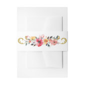 Waterverf Wildflower Spring Summer Wedding Uitnodigingen Wikkel (Voorkant Voorbeeld)