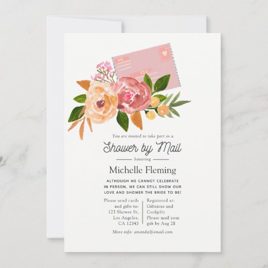 Waterverf Wildflower Spring Vrijgezellenfeest per Kaart (Voorkant)