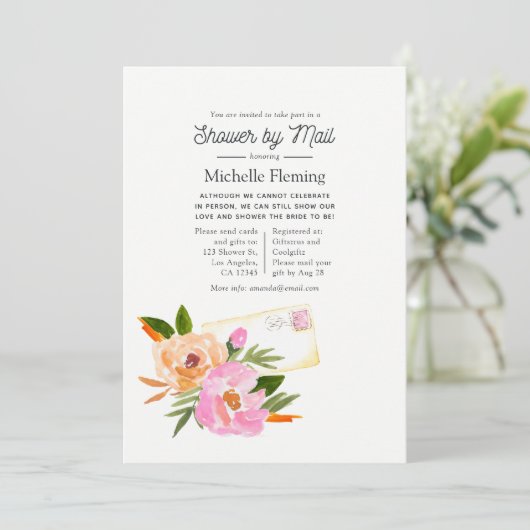 Waterverf Wildflower Spring Vrijgezellenfeest per  Kaart (Staand voorkant)