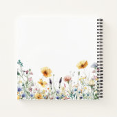 Waterverf Wildflower Spring Wedding Guest Book Notitieboek (Achterkant)