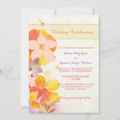 Waterverf Wildflower Spring Wedding Kaart (Voorkant)