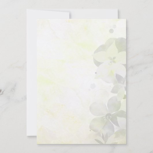 Waterverf Wildflower Spring Wedding Kaart (Achterkant)