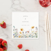 Waterverf Wildflower Spring Wedding Servet (Insitu)