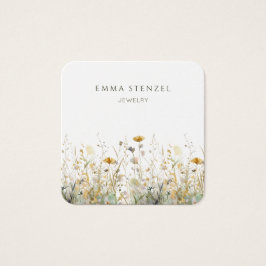 Waterverf Wildflower Square Visitekaartje