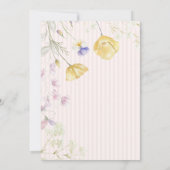 Waterverf Wildflower Striped Birthday Kaart (Achterkant)
