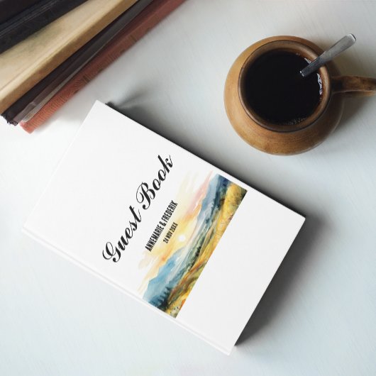 Waterverf Wildflower Sundown Gastenboek