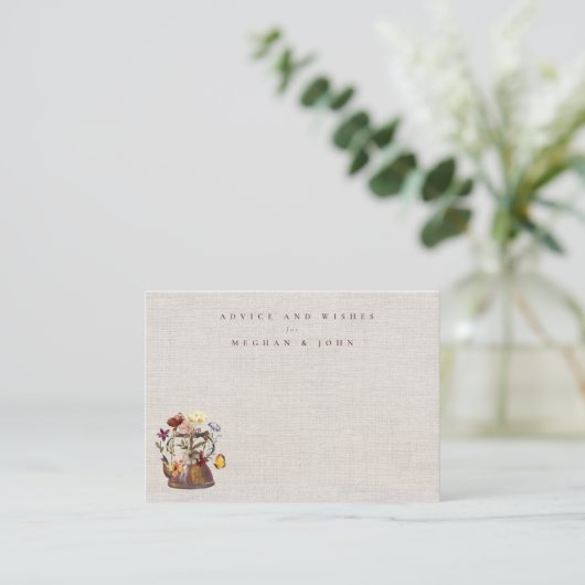 Waterverf Wildflower Tea Party Advies Kaarten (Staand voorkant)