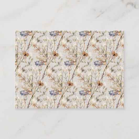 Waterverf Wildflower Tea Party Advies Kaarten (Achterkant)