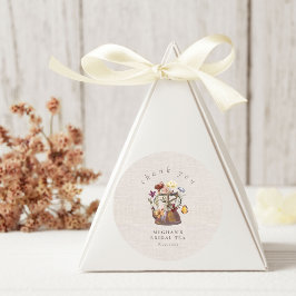 Waterverf Wildflower Tea Party Dank u Ronde Sticker