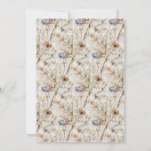 Waterverf Wildflower Tea Party Verjaardag Kaart (Achterkant)