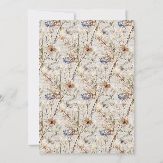 Waterverf Wildflower Tea Party Verjaardag Kaart (Achterkant)