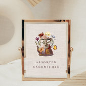 Waterverf Wildflower Tea Party  Voedselteken Poster