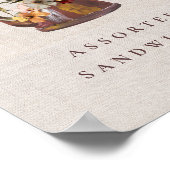 Waterverf Wildflower Tea Party  Voedselteken Poster (Hoek)