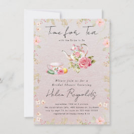 Waterverf Wildflower Tea Party Vrijgezellenfeest Aankondiging