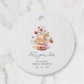 Waterverf Wildflower Tea Party Vrijgezellenfeest Bedankjes Labels (Achterkant)