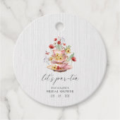 Waterverf Wildflower Tea Party Vrijgezellenfeest Bedankjes Labels (Voorkant)