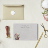 Waterverf Wildflower Tea Party Vrijgezellenfeest Bedankkaart