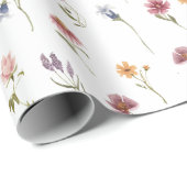 Waterverf Wildflower thema patroon Cadeaupapier (Rol Hoek)